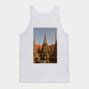 A group of small stupa at Phra Chedi Rai in Wat Pho temple, Bangkok Tank Top